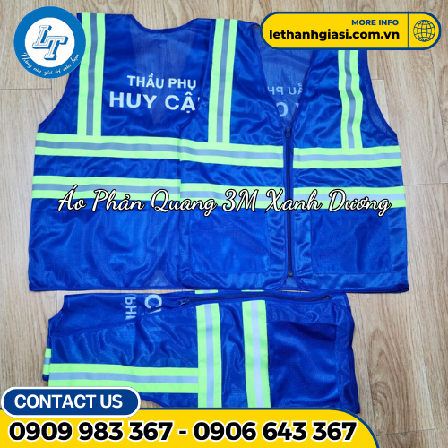 Áo phản quang 3M xanh dương 2 Áo phản quang 3M xanh dương 2
