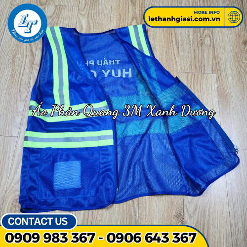 Áo phản quang 3M xanh dương 1 Áo phản quang 3M xanh dương 1