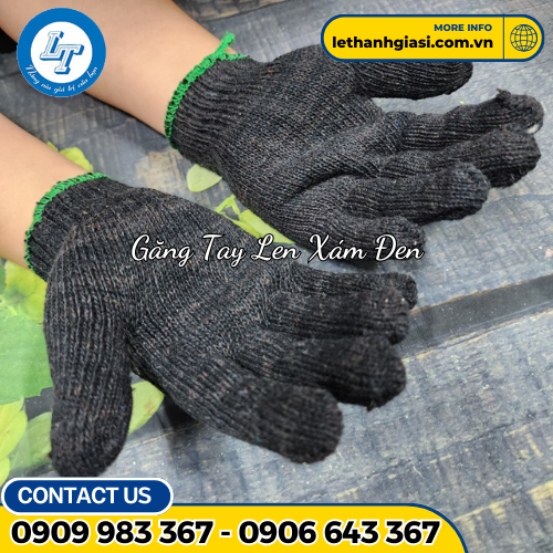 găng tay len xám đen 3 găng tay len xám đen 3