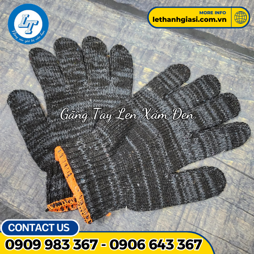 găng tay len xám đen 4 găng tay len xám đen 4