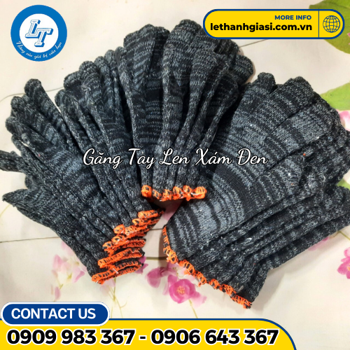 găng tay len xám đen 1 găng tay len xám đen 1