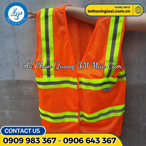 Áo phản quang 3M màu cam 1 Áo phản quang 3M màu cam 1