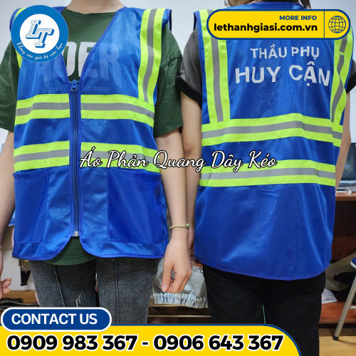 Áo phản quang có dây kéo 2 Áo phản quang có dây kéo 2