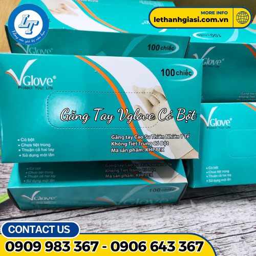 Găng tay y tế VGLOVE có bột 1 Găng tay y tế VGLOVE có bột 1
