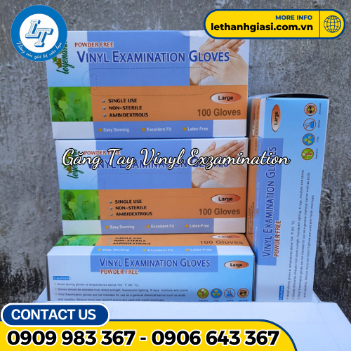 Găng tay y tế Vinyl trắng không bột 3 Găng tay y tế Vinyl trắng không bột 3