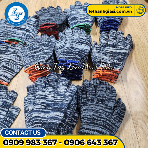 găng tay len muối tiêu 2 găng tay len muối tiêu 2