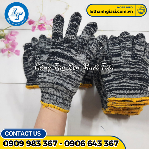 găng tay len muối tiêu 3 găng tay len muối tiêu 3