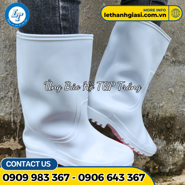 ủng nhựa tgp màu trắng  ủng nhựa tgp màu trắng