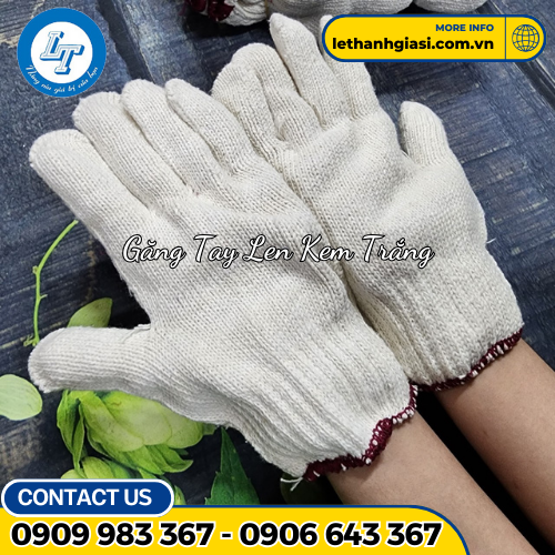 găng tay len kem trắng 5