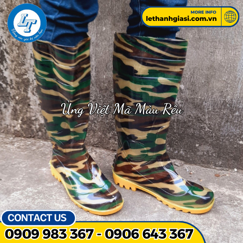 ủng việt mã màu rêu 1 ủng việt mã màu rêu 1