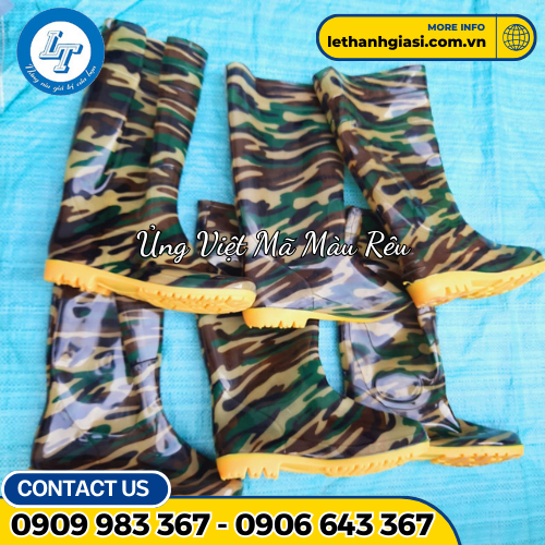 ủng việt mã màu rêu 3 ủng việt mã màu rêu 3