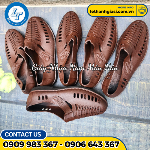 giày nhựa nâu nam 3 giày nhựa nâu nam 3