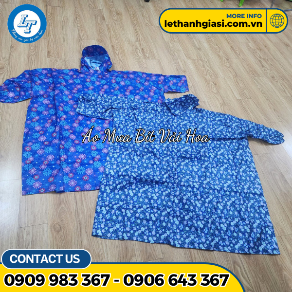 Áo mưa bít vải hoa Áo mưa bít vải hoa