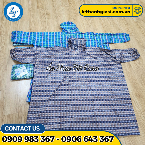Áo mưa bít caro  Áo mưa bít caro