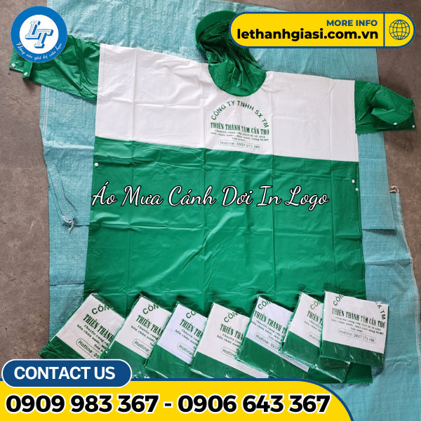 áo mưa cánh dơi in logo áo mưa cánh dơi in logo