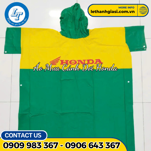 Áo mưa cánh dơi vải dù Honda 1 Áo mưa cánh dơi vải dù Honda 1