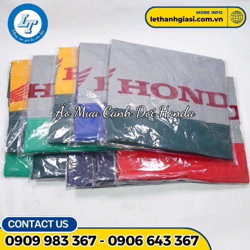 Áo mưa cánh dơi vải dù Honda 3 Áo mưa cánh dơi vải dù Honda 3