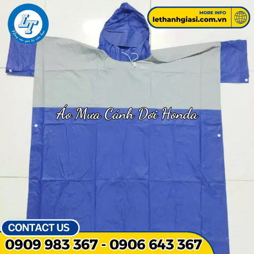 Áo mưa cánh dơi vải dù Honda 2 Áo mưa cánh dơi vải dù Honda 2