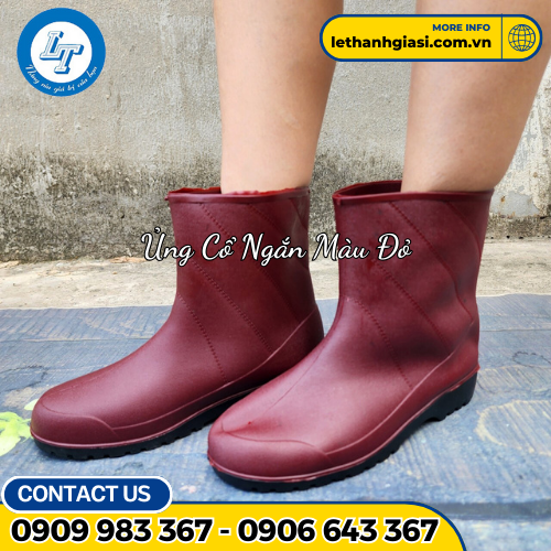 ủng cổ ngắn nâu đỏ 1 ủng cổ ngắn nâu đỏ 1