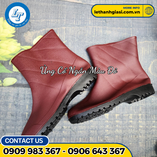 ủng cổ ngắn nâu đỏ 2 ủng cổ ngắn nâu đỏ 2