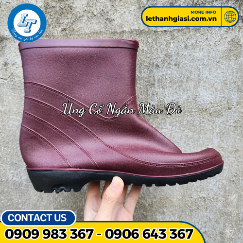 ủng cổ ngắn nâu đỏ 3 ủng cổ ngắn nâu đỏ 3
