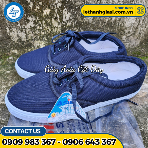 giày Asia cột dây xanh đen giá sỉ rẻ giá cả hợp lý giày Asia cột dây xanh đen giá sỉ rẻ giá cả hợp lý