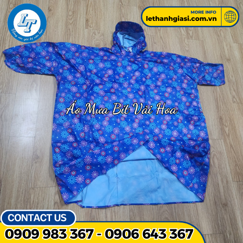 Áo mưa bít vải hoa 1 Áo mưa bít vải hoa 1