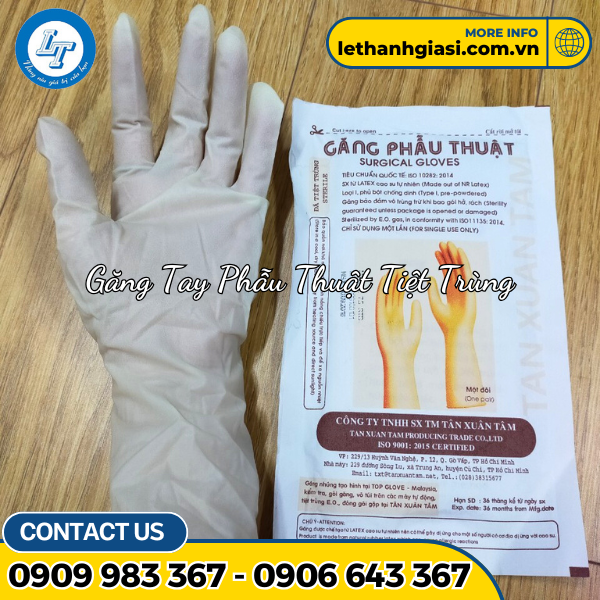 Găng tay phẫu thuật tiệt trùng Gloves Găng tay phẫu thuật tiệt trùng Gloves