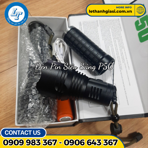 Đèn pin cầm tay siêu sáng P50 1 Đèn pin cầm tay siêu sáng P50 1