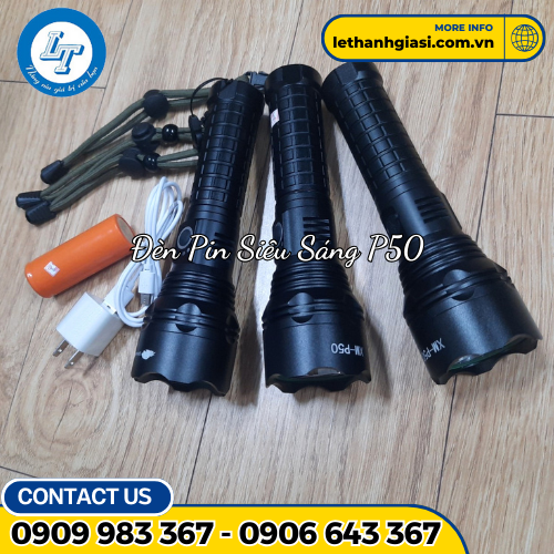 Đèn pin cầm tay siêu sáng P50 4 Đèn pin cầm tay siêu sáng P50 4