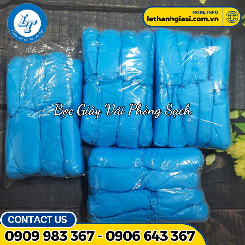 Bọc giày vải không dệt màu xanh 3 Bọc giày vải không dệt màu xanh 3