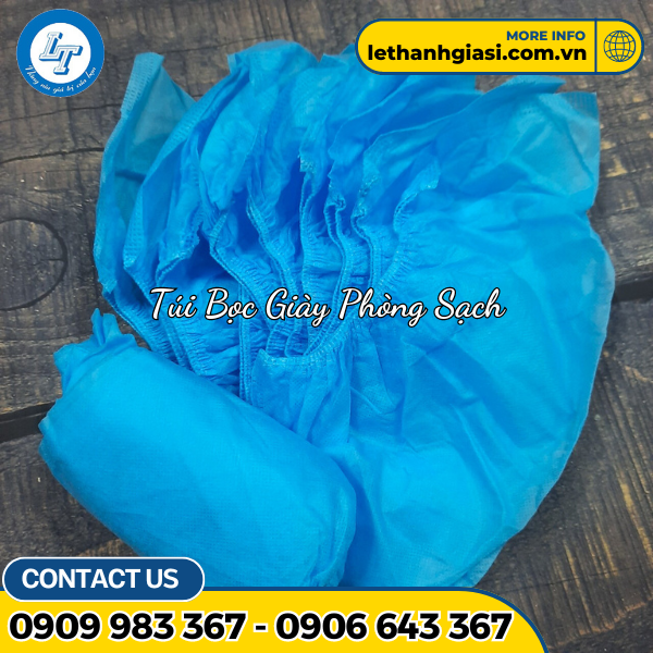 Bọc giày vải không dệt màu xanh Bọc giày vải không dệt màu xanh