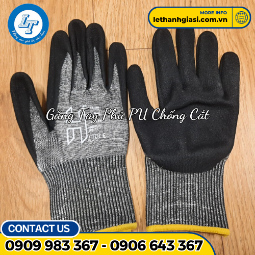 găng tay chống cắt phủ pu găng tay chống cắt phủ pu