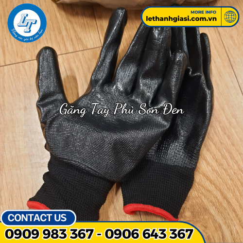 găng tay phủ sơn đen 1 găng tay phủ sơn đen 1