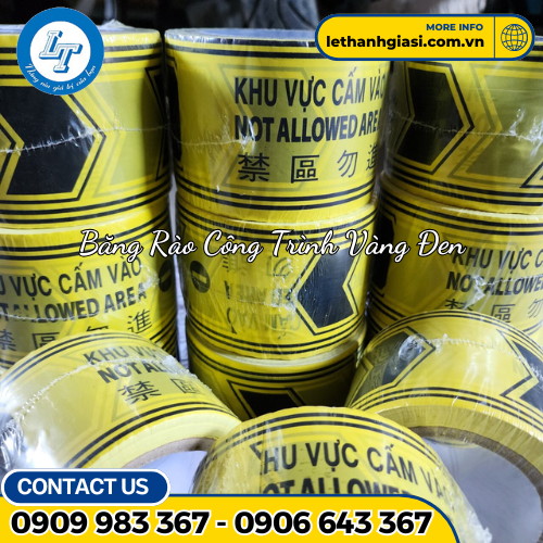 Cuộn rào công trình vàng đen 1 Cuộn rào công trình vàng đen 1