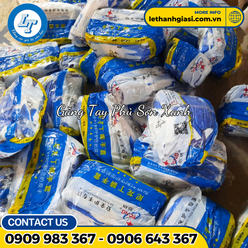 găng tay phủ sơn xanh 1 găng tay phủ sơn xanh 1