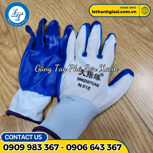 găng tay phủ sơn xanh 3 găng tay phủ sơn xanh 3