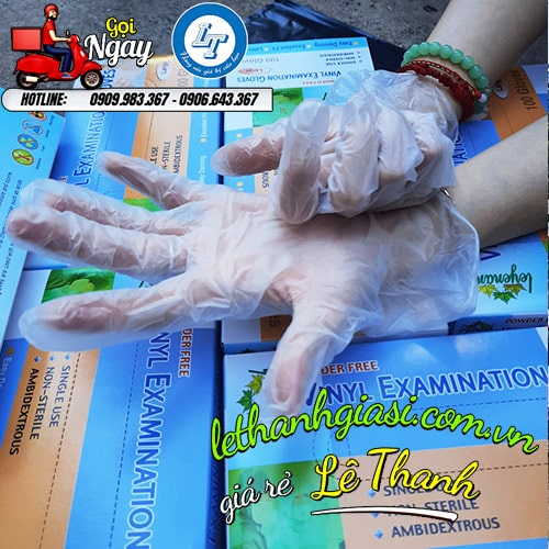Găng tay nhựa dẻo không bột giá sỉ Găng tay nhựa dẻo không bột giá sỉ