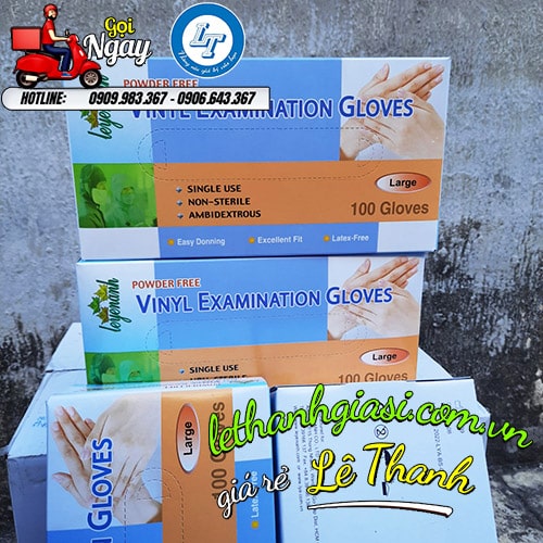 Găng tay nhựa dẻo không bột giá sỉ Găng tay nhựa dẻo không bột giá sỉ