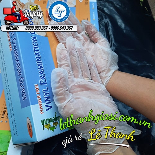 Găng tay nhựa dẻo không bột giá sỉ Găng tay nhựa dẻo không bột giá sỉ