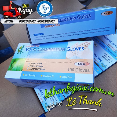Găng tay nhựa dẻo không bột giá sỉ Găng tay nhựa dẻo không bột giá sỉ