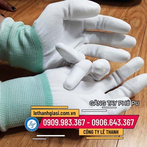 găng tay phủ PU trắng giá sỉ Lê Thanh găng tay phủ PU trắng giá sỉ Lê Thanh