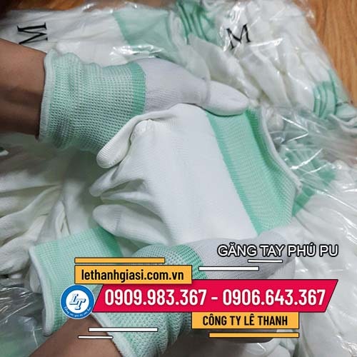 găng tay phủ PU trắng giá sỉ Lê Thanh găng tay phủ PU trắng giá sỉ Lê Thanh