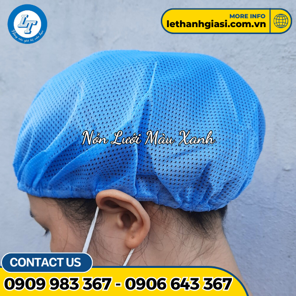 Nón lưới bao tóc màu xanh Nón lưới bao tóc màu xanh