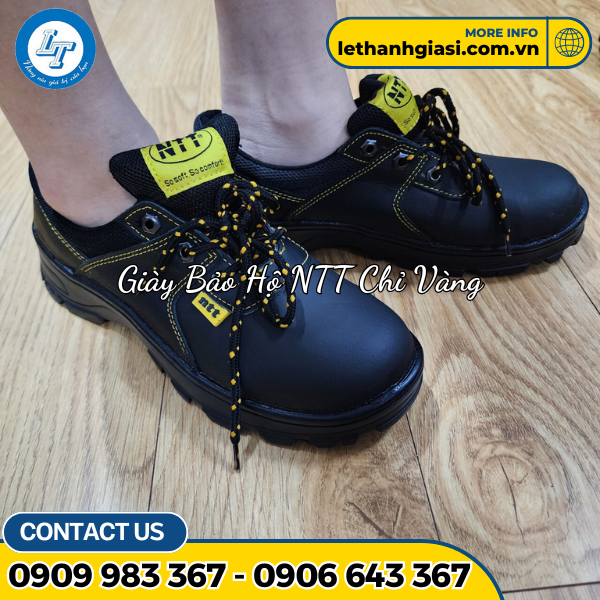 Giày bảo hộ hiệu NTT chỉ vàng tại xưởng bán giá rẻ Giày bảo hộ hiệu NTT chỉ vàng tại xưởng bán giá rẻ