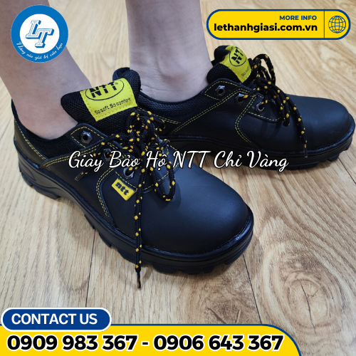 Giày bảo hộ hiệu NTT chỉ vàng tại xưởng bán giá rẻ 3 Giày bảo hộ hiệu NTT chỉ vàng tại xưởng bán giá rẻ 3