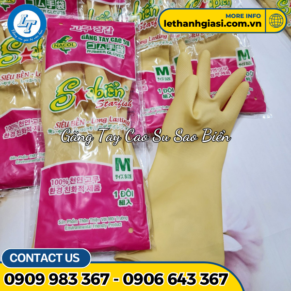 GĂNG TAY CAO SU GIA DỤNG SAO BIỂN GĂNG TAY CAO SU GIA DỤNG SAO BIỂN