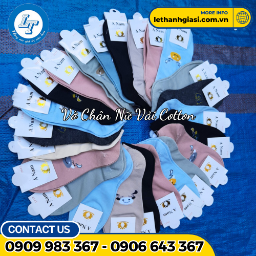 vớ nữ cotton - Thấm hút mồ hôi - Bán sỉ giá cực tốt 2 vớ nữ cotton - Thấm hút mồ hôi - Bán sỉ giá cực tốt 2