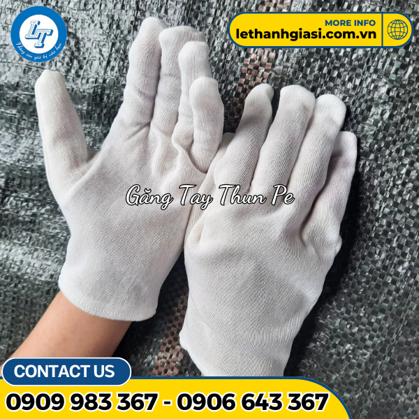 găng tay thun pe 4 găng tay thun pe 4