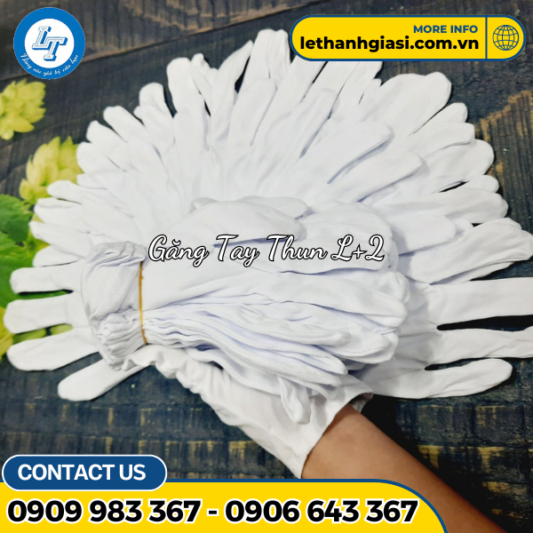 găng tay thun trắng L+2 4 găng tay thun trắng L+2 4
